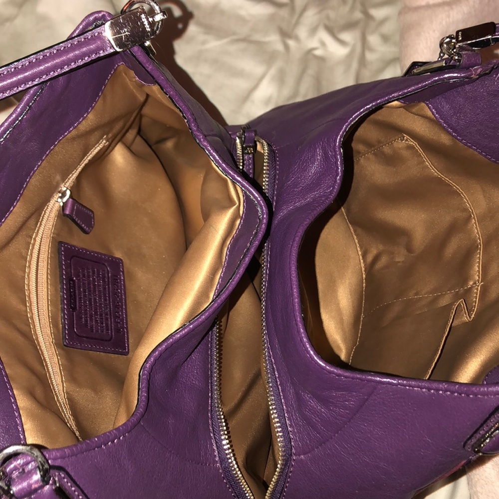 Purple coach purse.